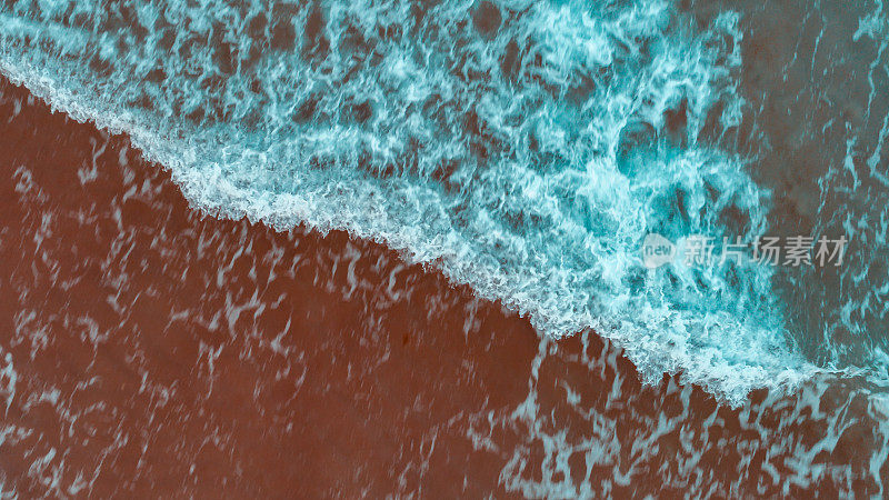 鸟瞰图的波浪在Fort Lauderdale海滩